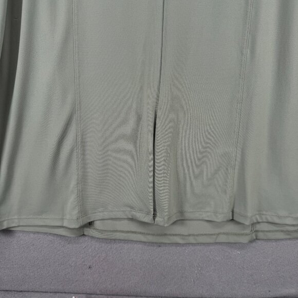 Belle Kim Gravel Dress Womens Size 1X Moss Green Flirt Sleeve Cold Shoulder - Picture 9 of 13